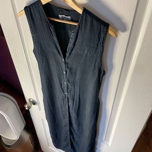 “Denim" Look Maxi Dress